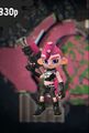 Fisher in his Neo Octoling Armor